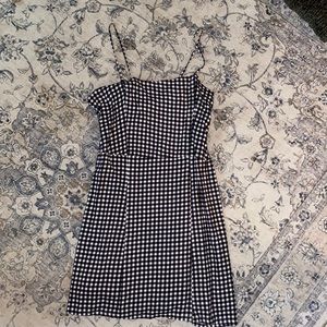 Checkered Black and White Dress
